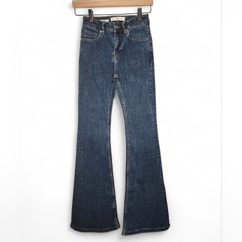 MNG Flare Mid Rise Denim Jeans Size 2